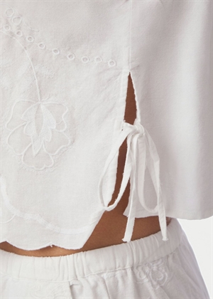 Kaelin embroidery top Hvid Neo Noir 